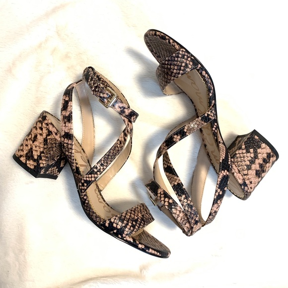 Sam Edelman Snake Print Sandals - Picture 11 of 16
